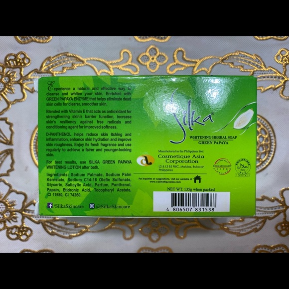 🌸SOLD🌸NEW SILKA WHITENING HERBAL GREEN PAPAYA SOAP - Picture 4 of 12